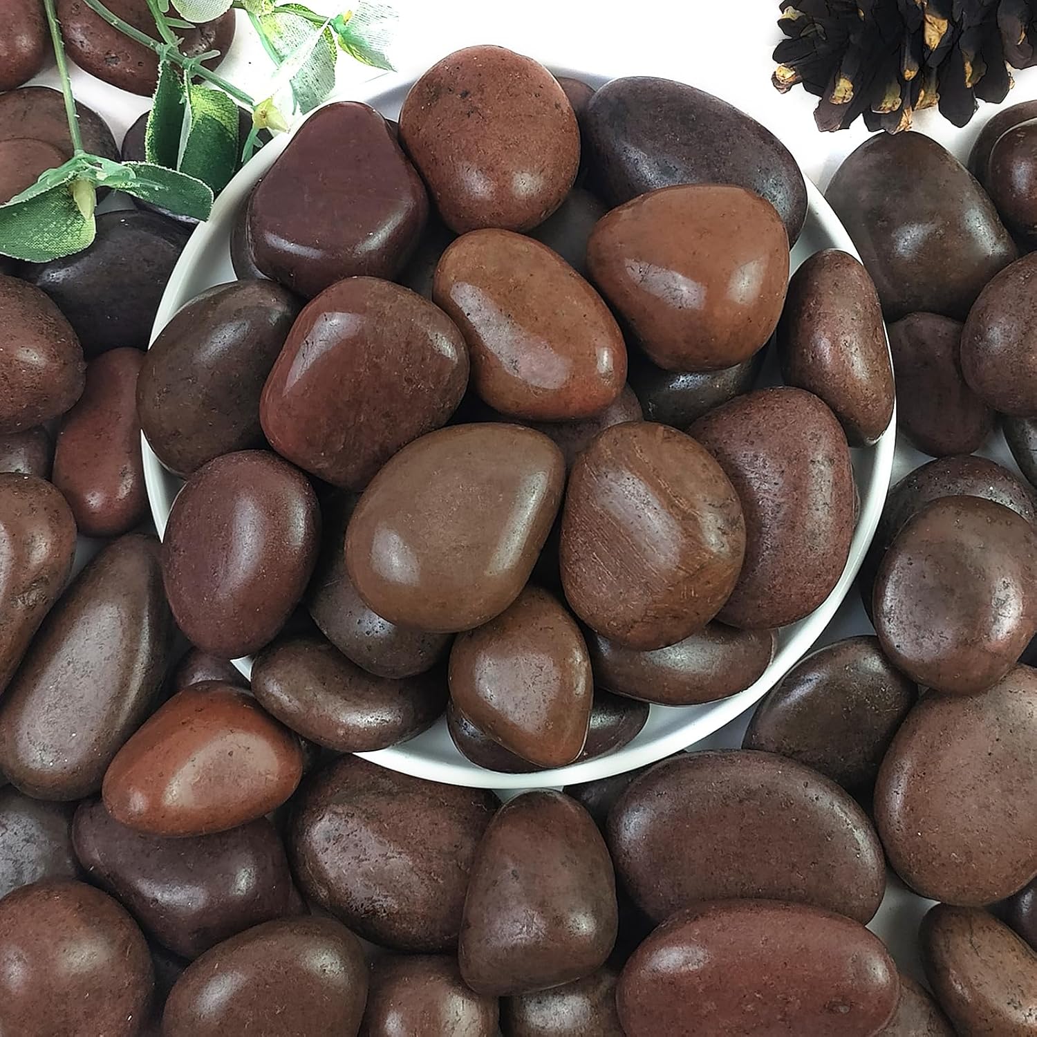 40lbs Red River Rocks for Landscaping and Indoor Plants Decor