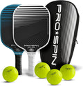 PRO SPIN Pickleball Paddles Set of 2 - Lightweight Graphite Kit