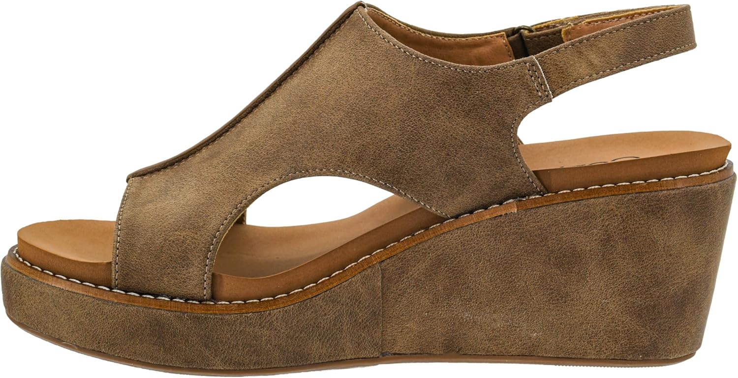 Corkys Footwear Womens Carley Wedges for All Day Comfort
