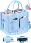 Canvas Tote Bag Purse for Women with Zipper Closure - Organized