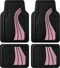 Pink Car Floor Mats Full Set - Trim-to-Fit All-Weather Protection