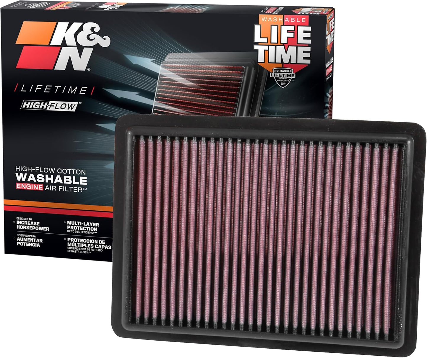 K&N High-Flow Engine Air Filter for 2019-2025 ACURA RDX