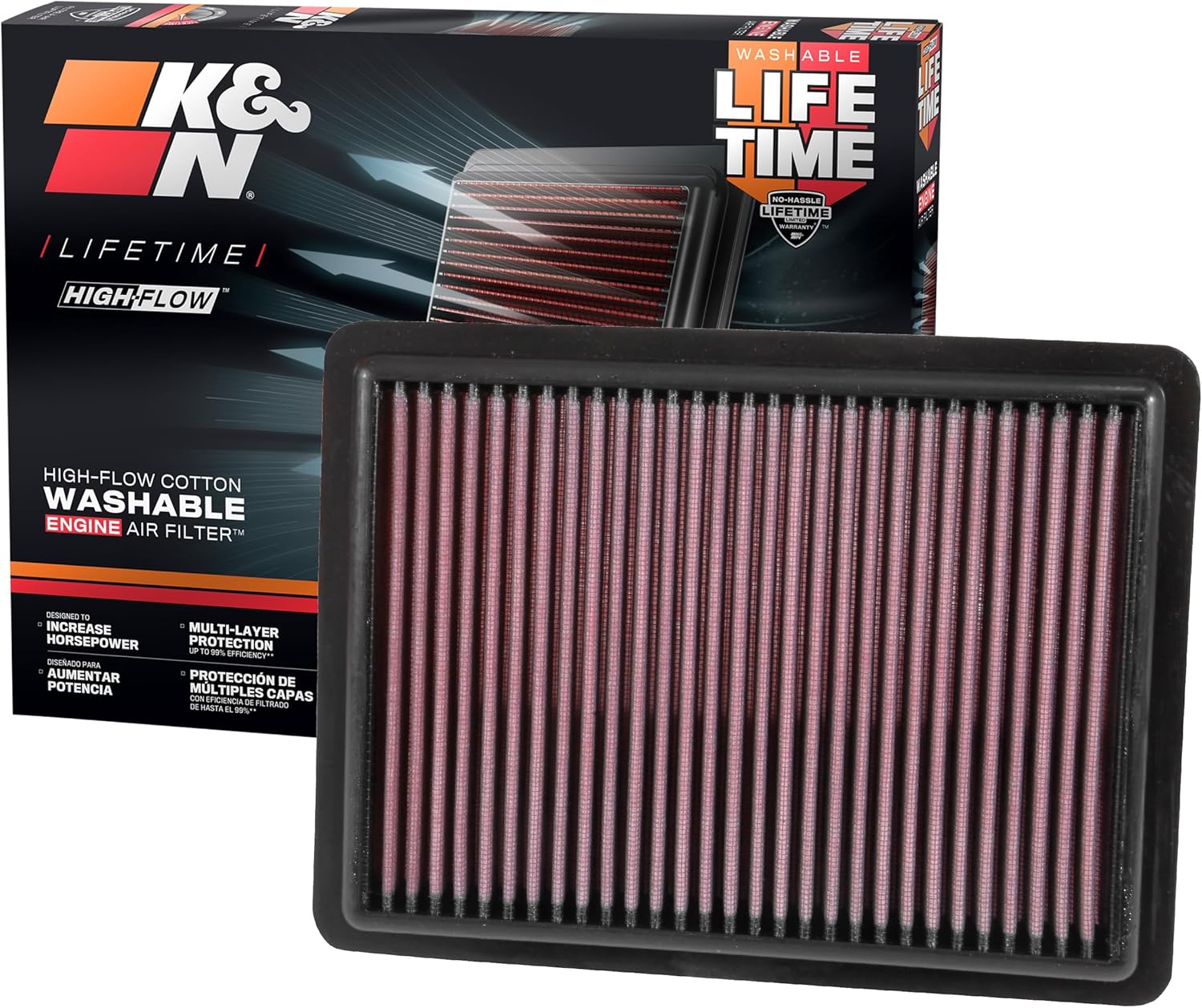 K&N High-Flow Engine Air Filter for 2019-2025 ACURA RDX