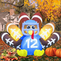 Gardwin 8FT Long Thanksgiving Inflatable Turkey - LED Yard Decor