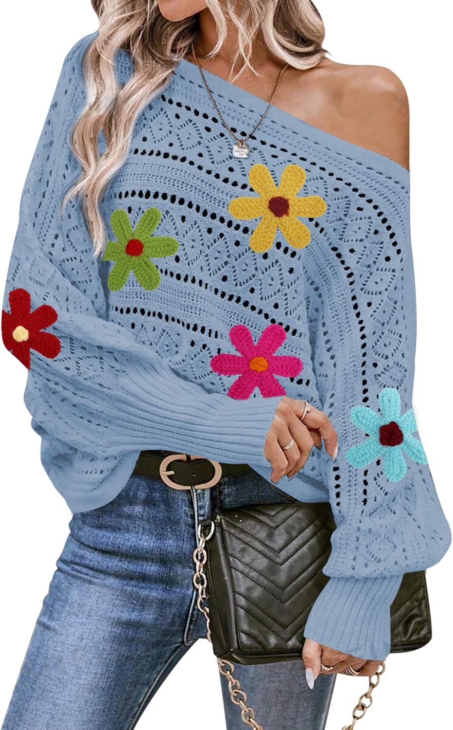 Cakulo Womens Off Shoulder Sweater Top for Trendy Fall Looks