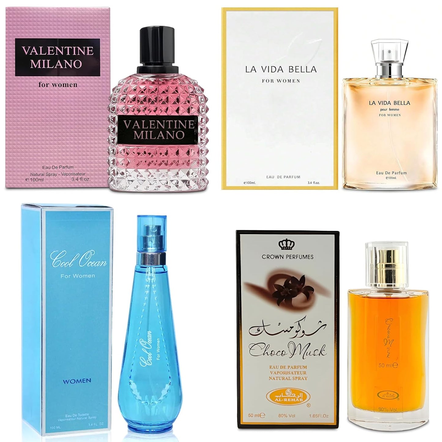 Top Sales 4 Piece Women Perfume Set with Luxury Gift Box