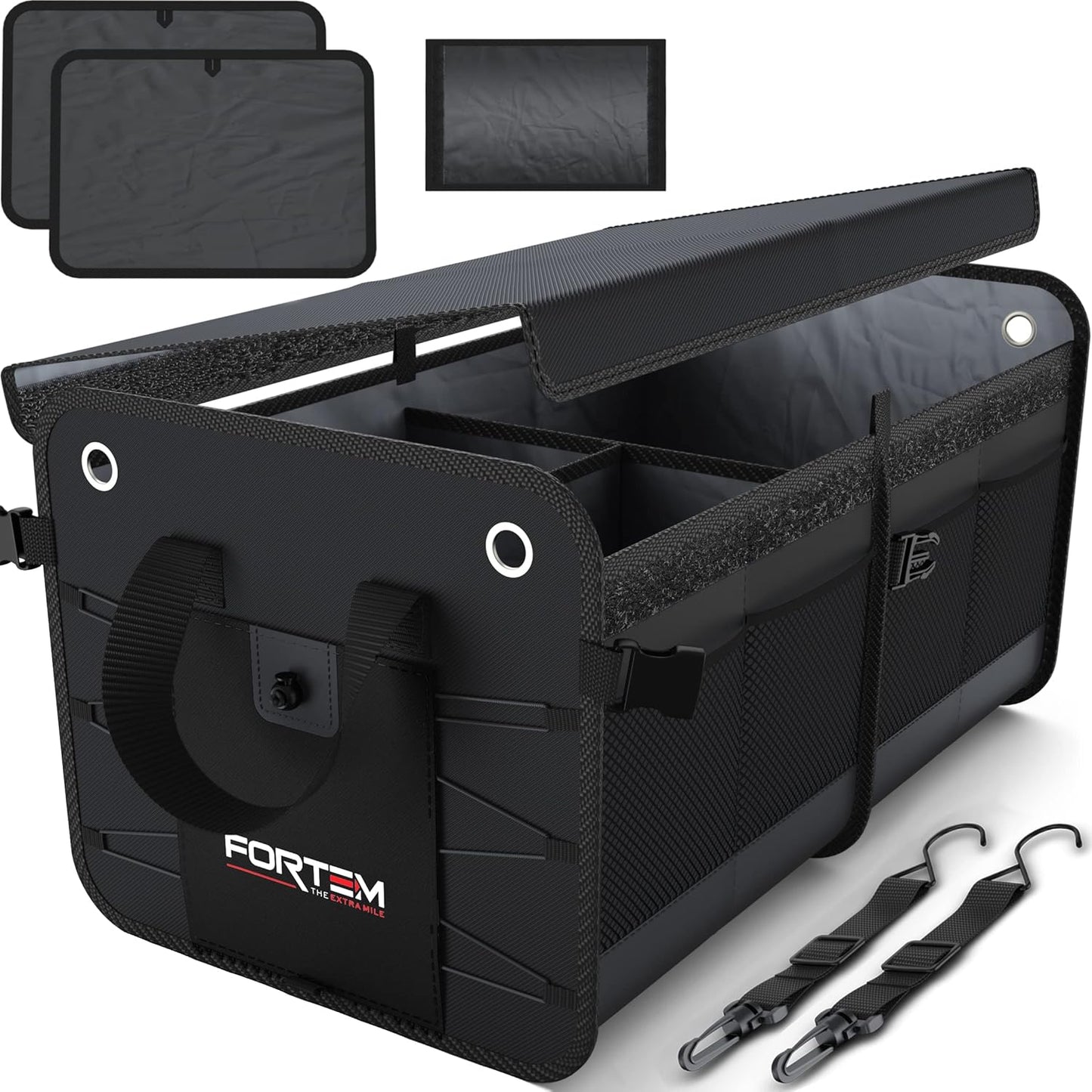 FORTEM Collapsible SUV Trunk Organizer - 65L Capacity