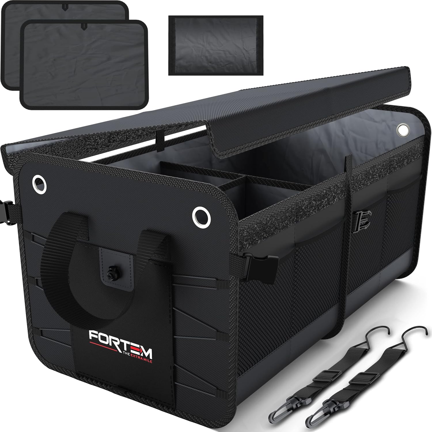 FORTEM Collapsible SUV Trunk Organizer - 65L Capacity