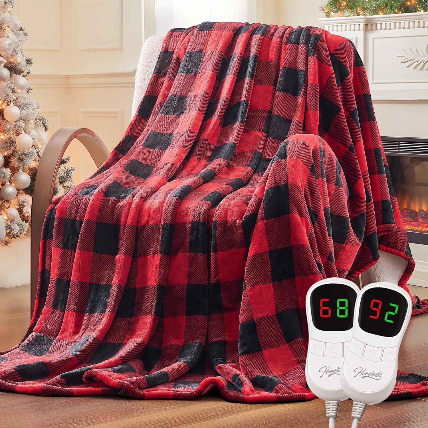 Homemate Electric Blanket Heated King Size for Cozy Comfort