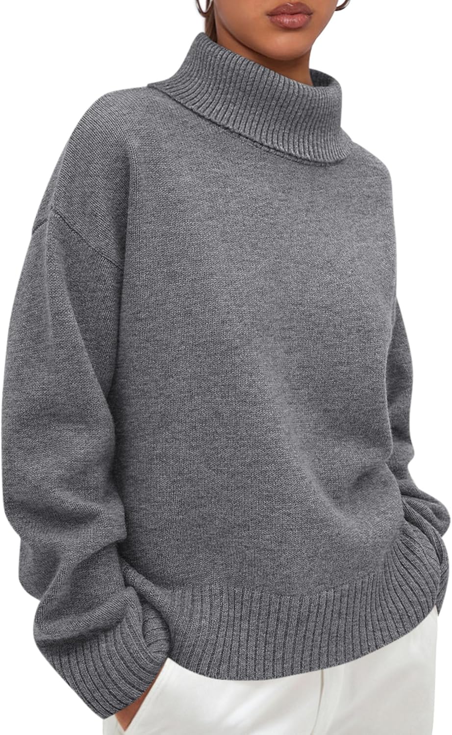 PRETTYGARDEN Womens Turtleneck Long Sleeve Sweater for Fall