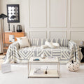 VClife Oversize Couch Cover 91x150 in Boho Gray White - Soft Chenille