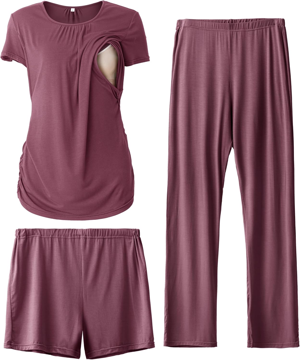 SUNNYBUY Womens Maternity Nursing Pajamas Set for Comfort