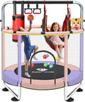 Trampoline for Kids 5FT with Enclosure Net - Adjustable Gym Bar