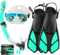 Snorkeling Gear for Adults with Fins Scuba Diving Set - Tempered Glass