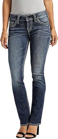 Silver Jeans Co. Suki Mid Rise Curvy Fit Straight Leg Jeans 93%