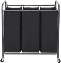 STO STO Laundry Sorter 3 Section Rolling Cart - Large Capacity