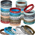 Bible Verses Bracelets Bulk Scripture Silicone Wristbands - 300 Pack