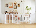 Folding No-Assembly Freestanding Dog Gate for Pets and Puppies