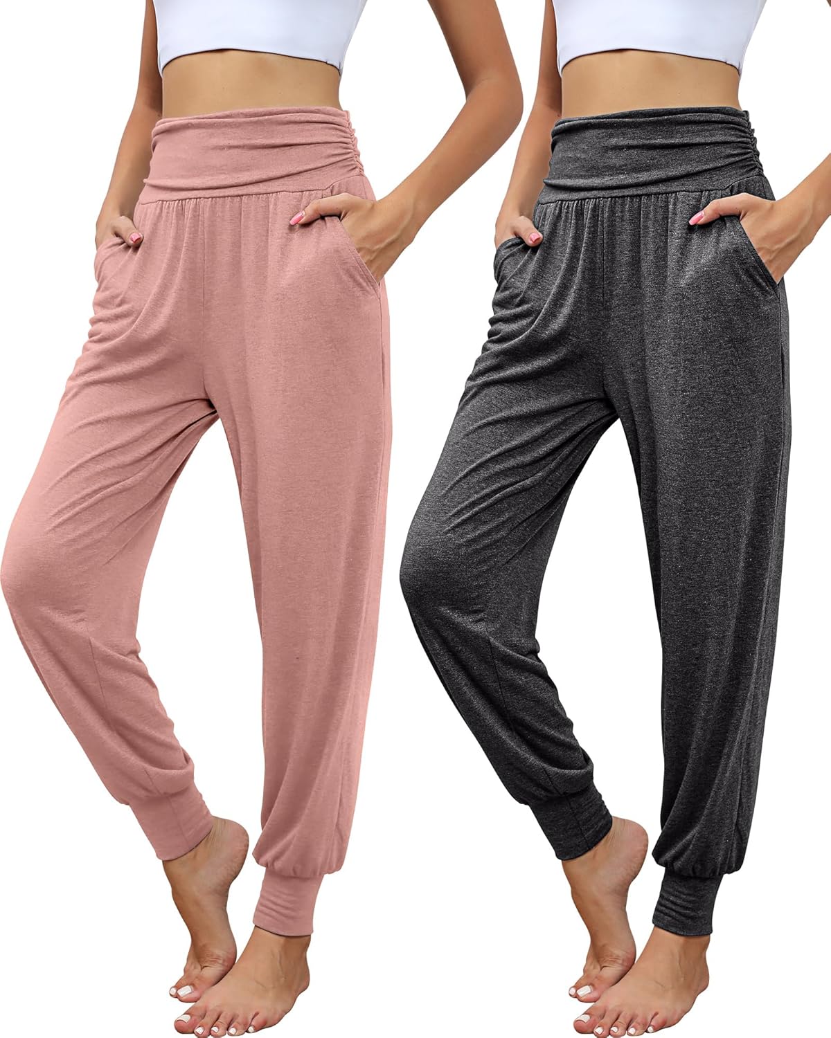 Cozy Women's Yoga Joggers with Pockets for Casual Comfort