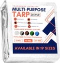 Large Waterproof Tarp 25 ft x 45 ft - Heavy Duty 10 Mil Protection