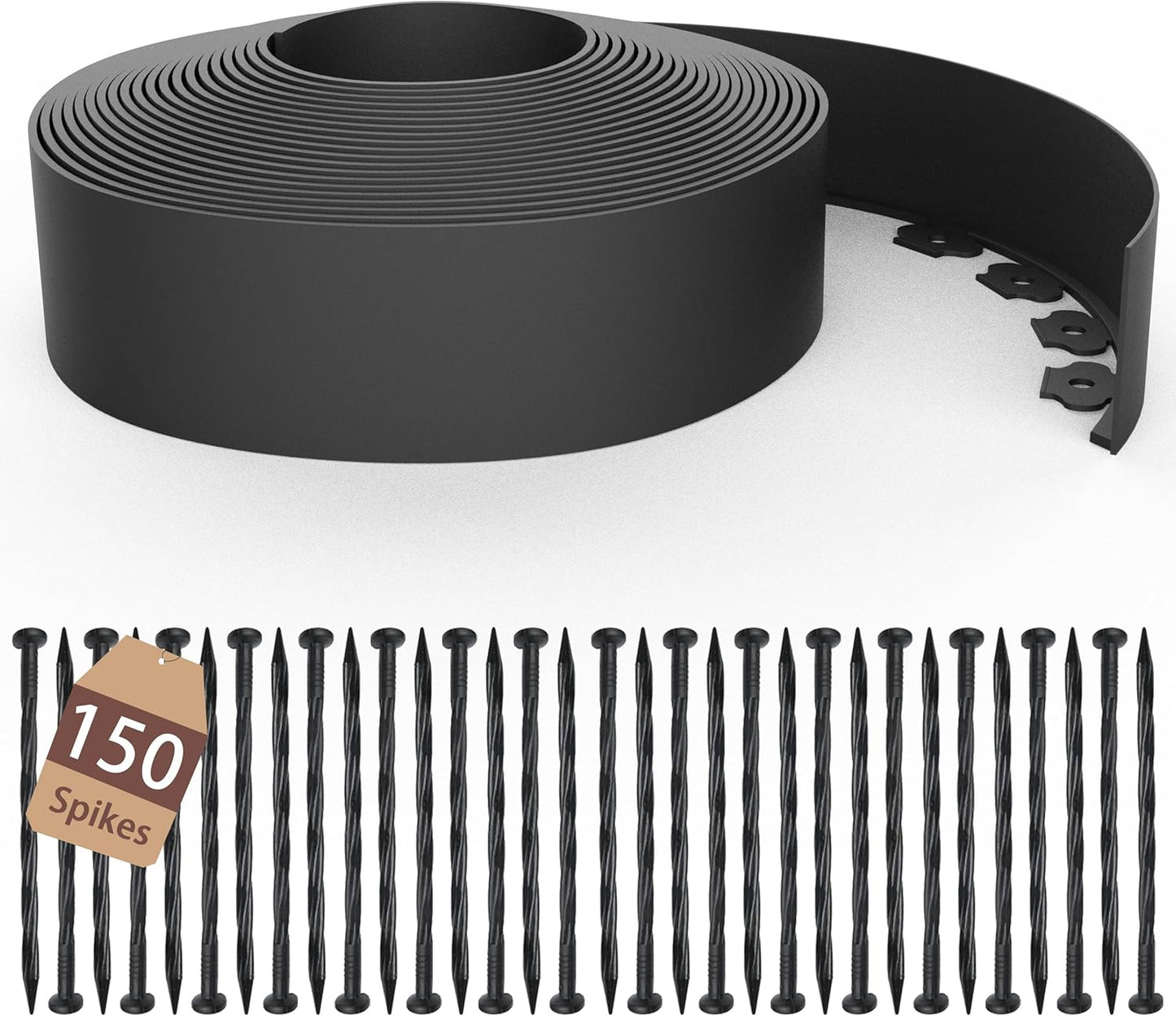 4 Inch Tall Landscape Edging Kit for Lawn and Flower Beds