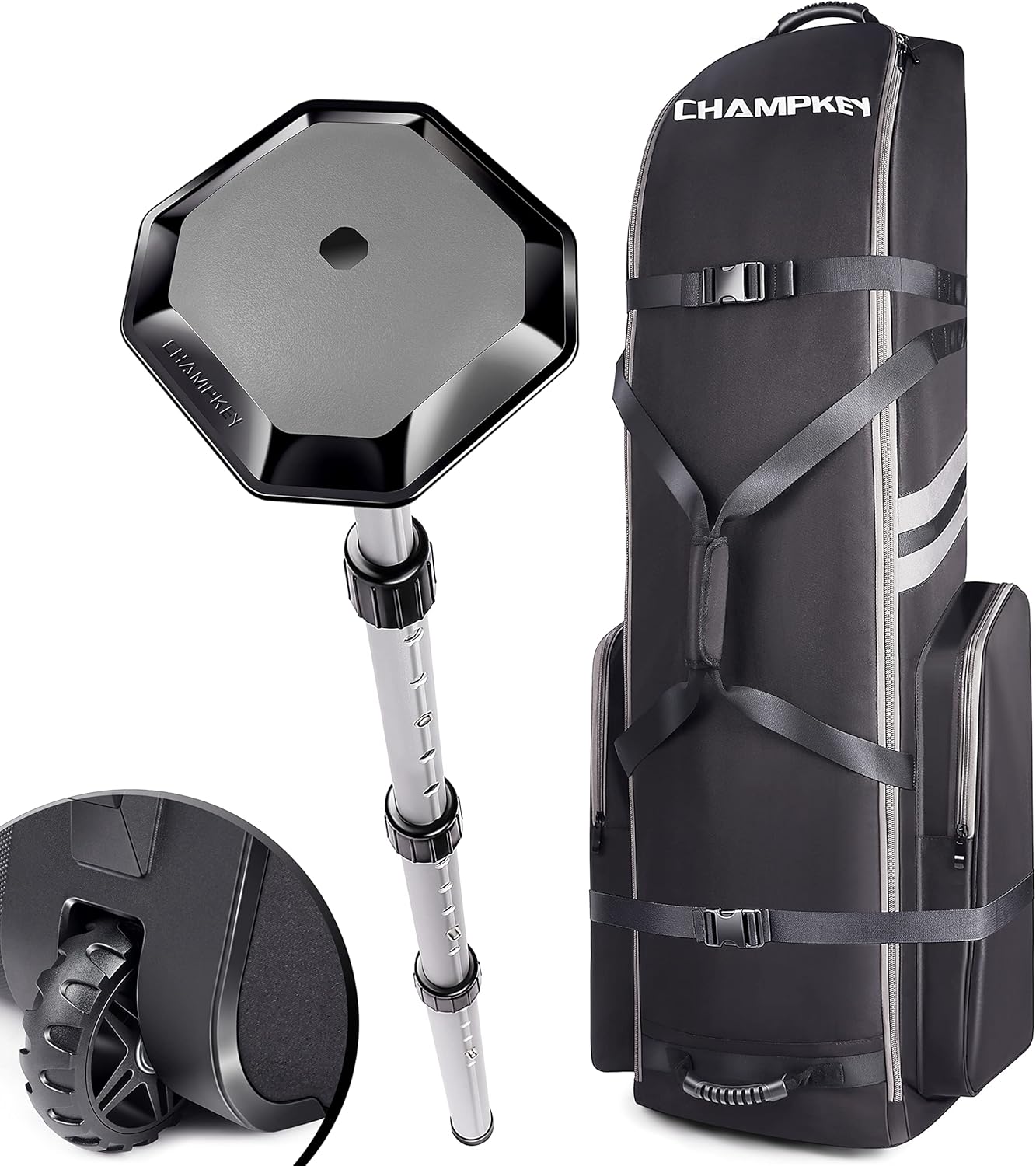 CHAMPKEY Anti-Impact Golf Travel Bag - 1200D Oxford Fabric