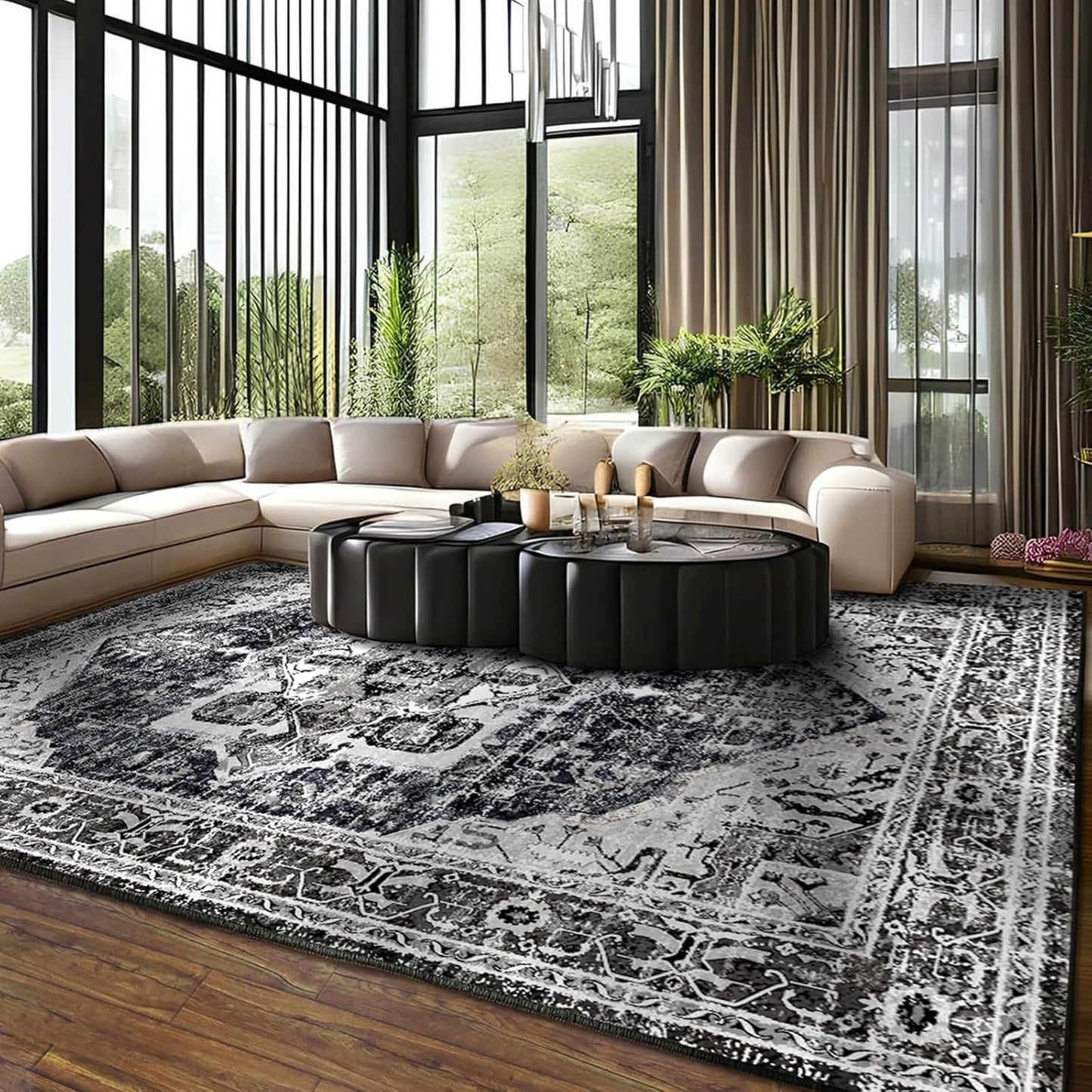 6x9 Area Rugs for Living Room - Soft, Washable, Non-Slip Design