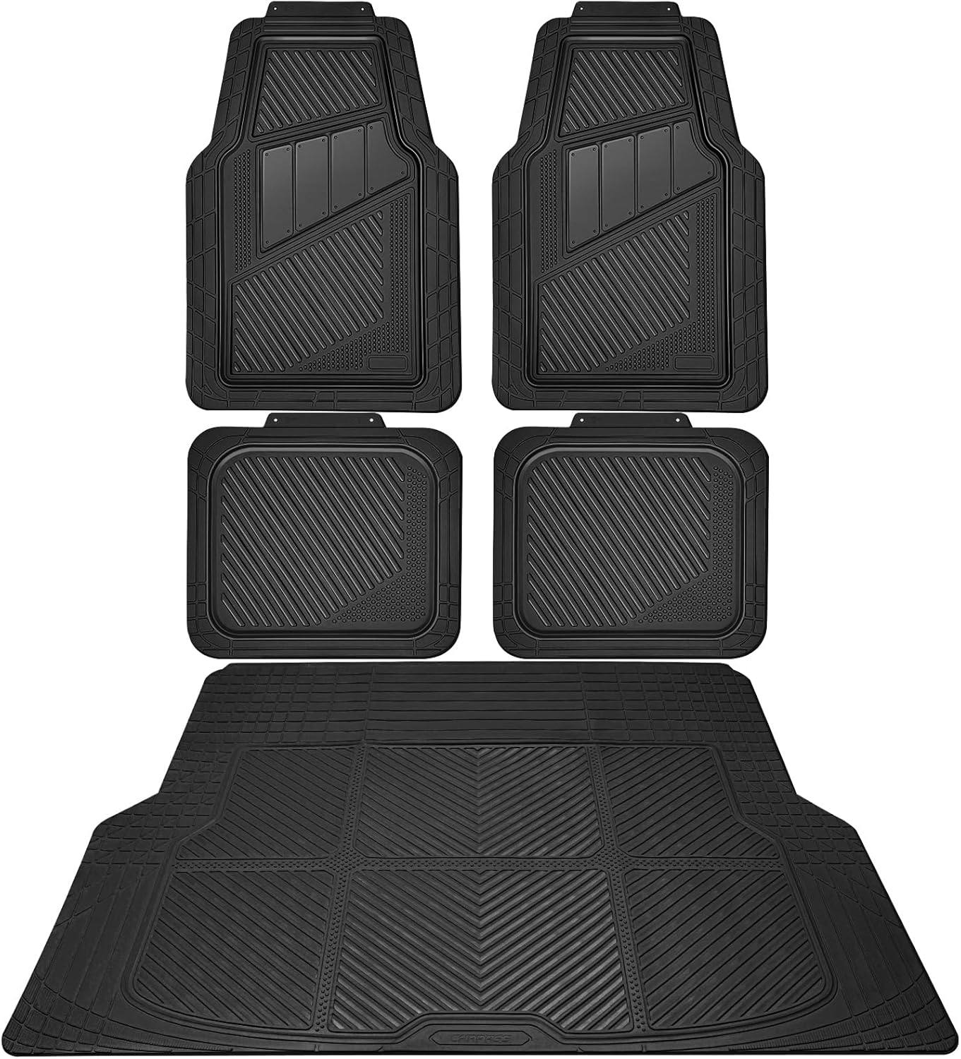 CAR PASS Heavy Duty Rubber Floor Mats for All Weather Protection