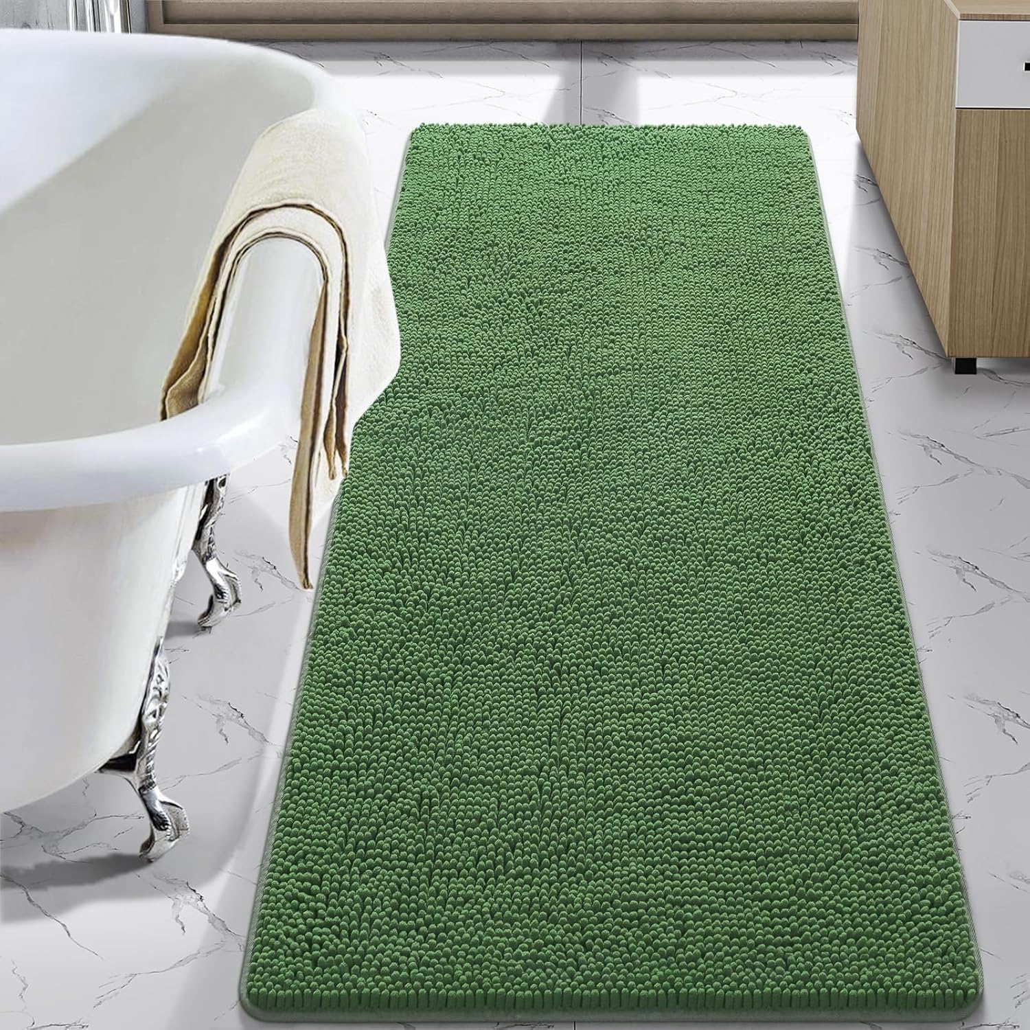 LOCHAS Luxury Bathroom Rug Shaggy Bath Mat for Soft Comfort