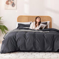 Ventidora King Size Duvet Cover Set - Linen Feel Organic Cotton