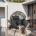 Egg Chair Wicker Oversized Patio Chair with Cushion - Cozy Lounger