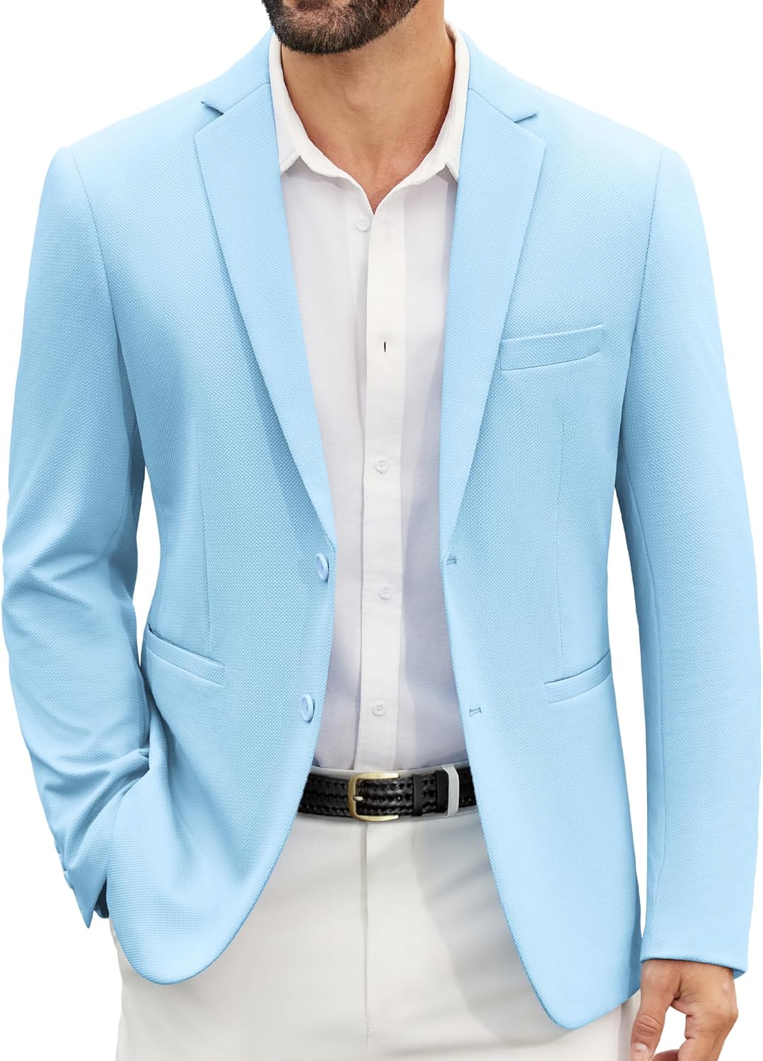 COOFANDY Men's Casual Blazer Lightweight Knit Sport Coat