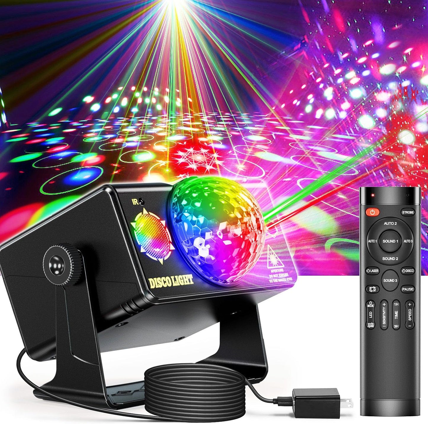 Sound Activated RGB DJ Stage Lights
