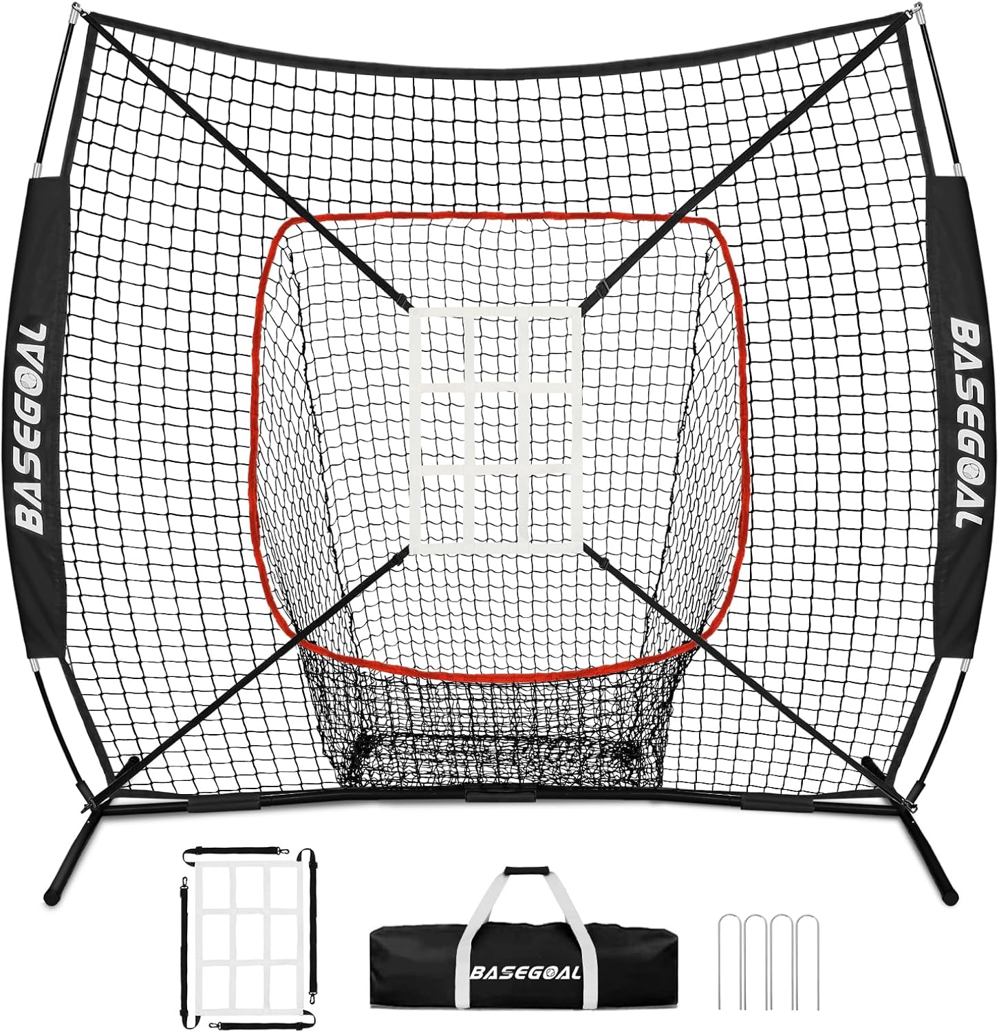 6ft 6in Baseball Softball Practice Net for Hitting and Pitching