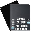 ABS Plastic Sheet 1/16 in Thick 24 in x 36 in (4-Pack)