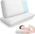 Memory Foam Pillows for Side Back and Stomach Sleepers - Set of 2 King