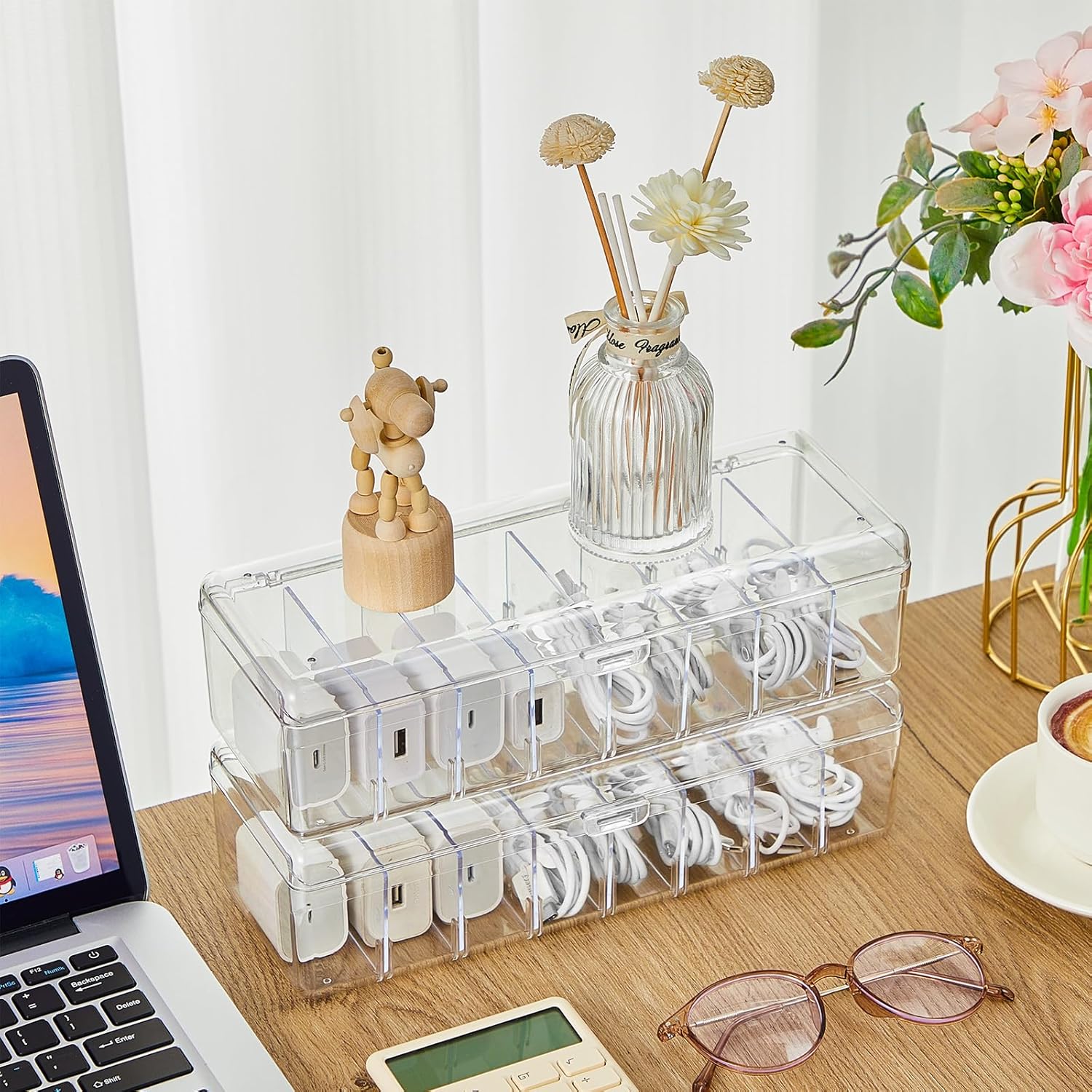 Clear Cable Organizer for Tidy Spaces