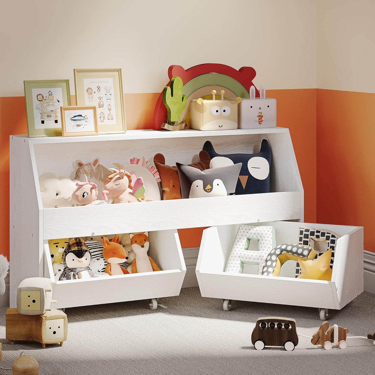 Toy Storage and Organizer for Kids with Moveable Drawers