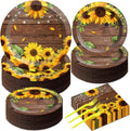 Sunflower Bridal Party Supplies Set for 50 Guests - 200 PCS