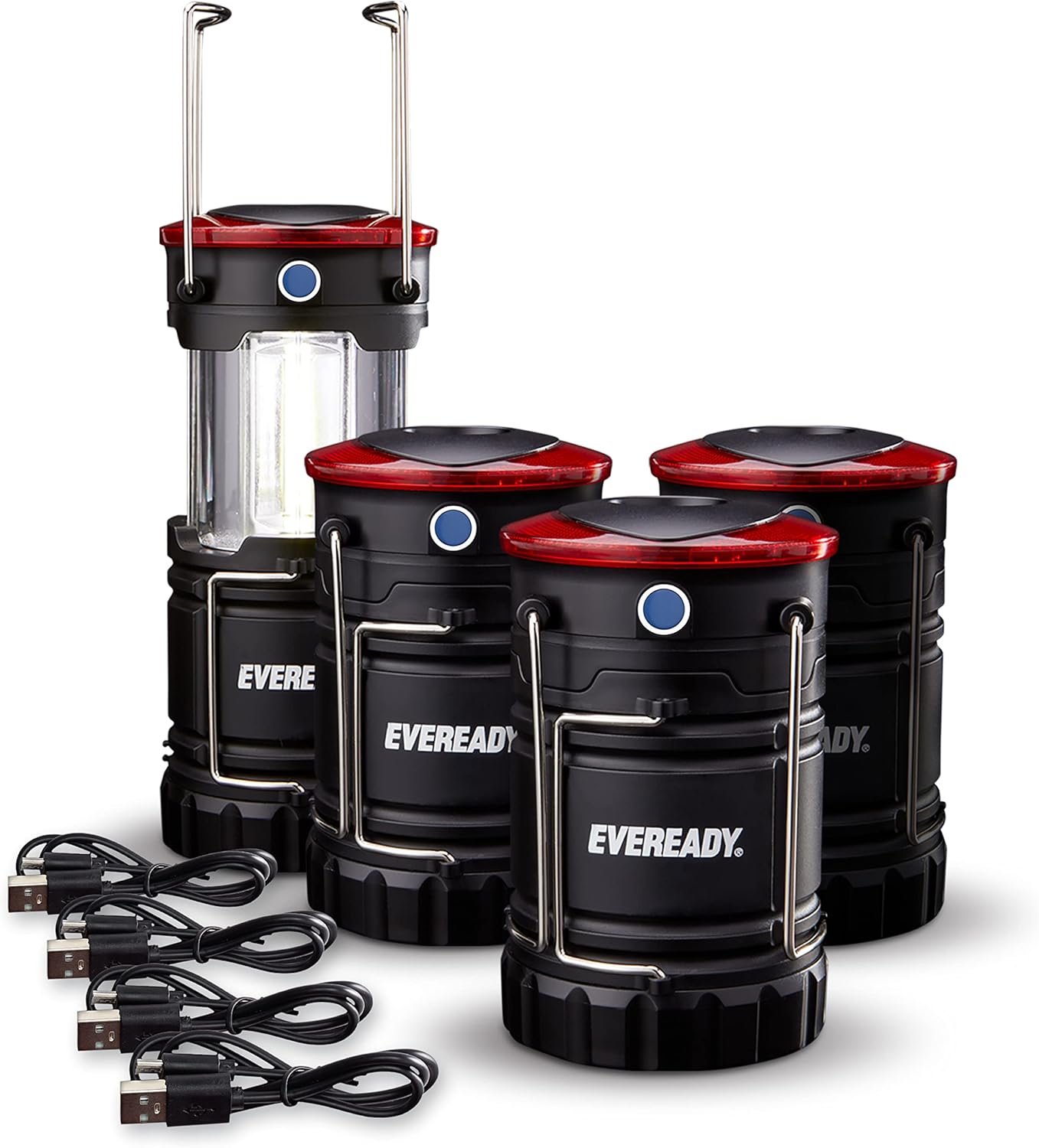 Ultra Bright Rechargeable Lanterns - 4 Pack