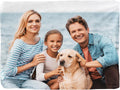 Ultra-Soft Sherpa-Backed Custom Photo Fleece Blanket