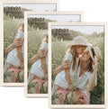 16x24 Frame Set of 3 White Wood Grain Poster Frames - Gallery Ready