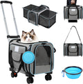 Pet Carrier Airline Approved Expandable Pet Cat Carrier with Wheels