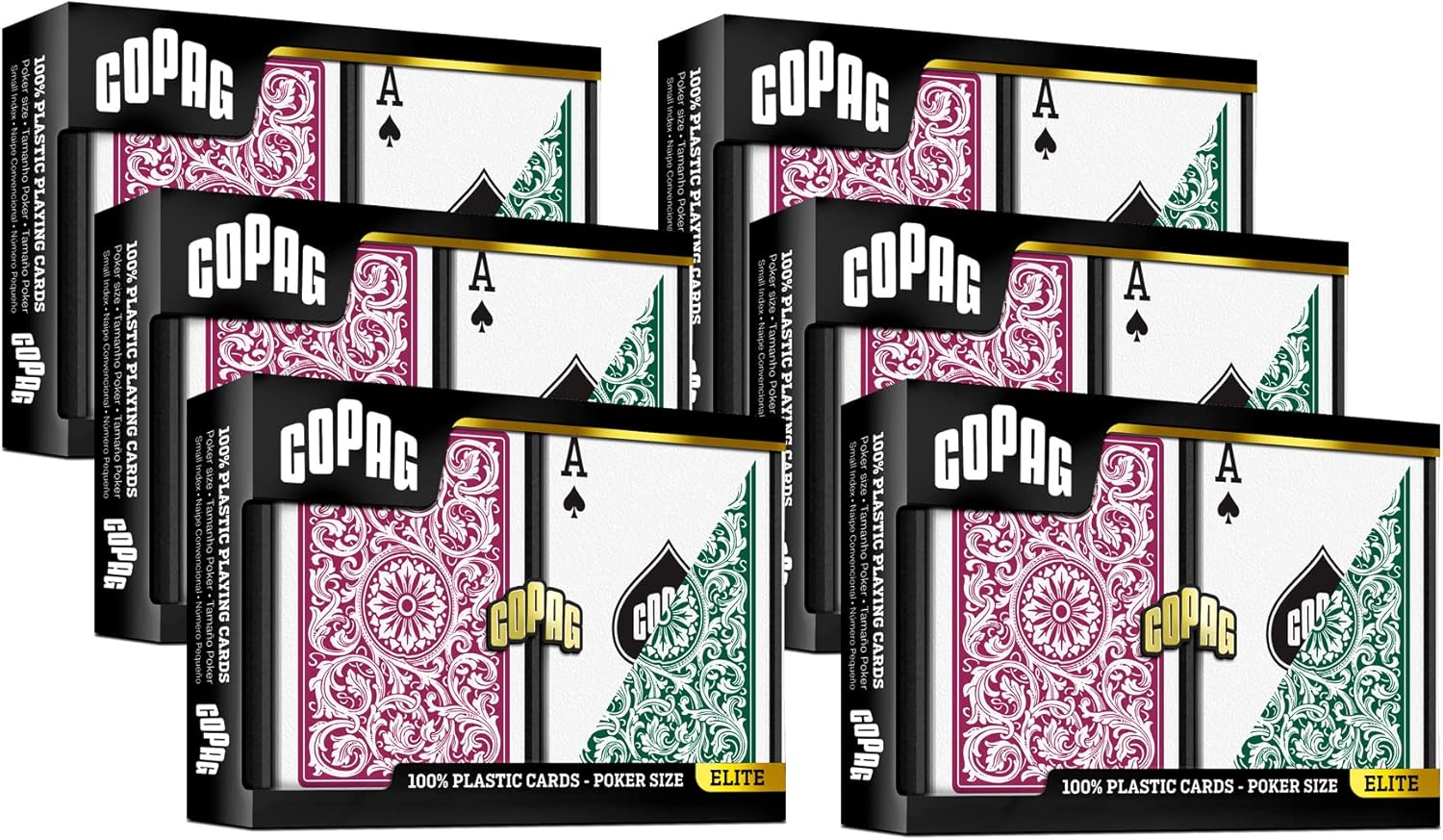 Copag 1546 Design 100% Plastic Playing Cards for Poker Games