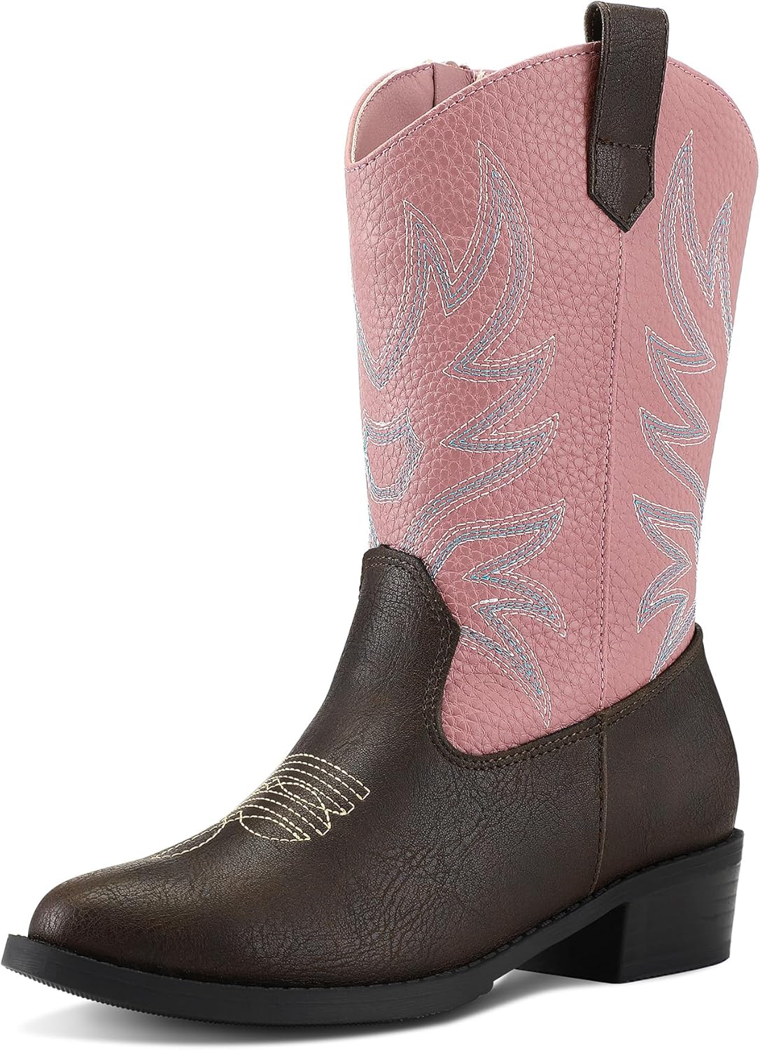 K KomForme Cowboy Boots for Kids - Comfortable Western Style