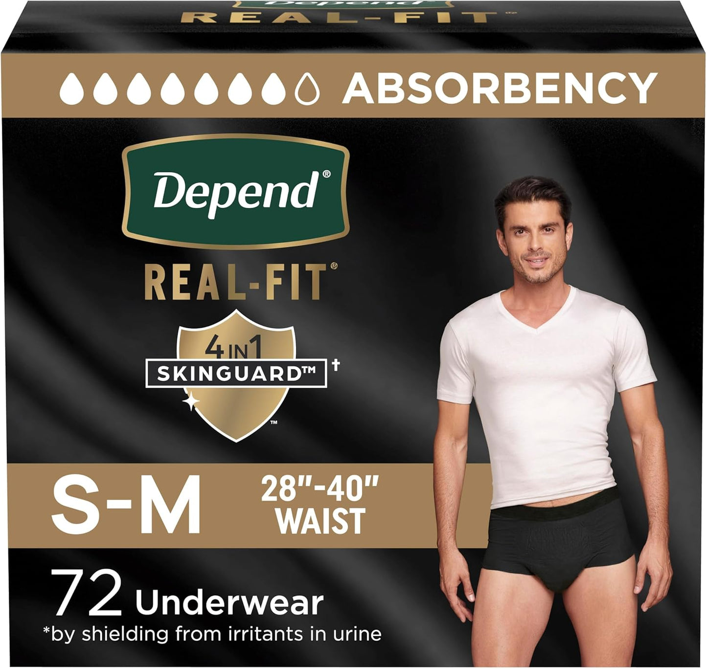 Depend Real Fit Adult Diapers for Men - Maximum Absorbency