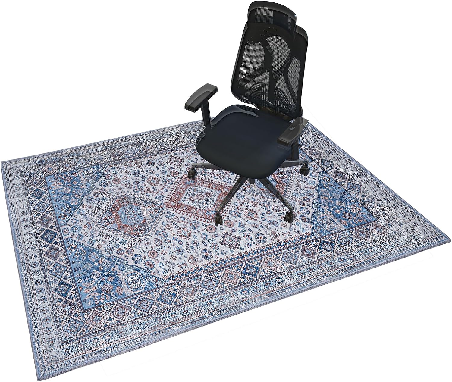 Blue Anti-Slip Chair Mat - Floor Protector
