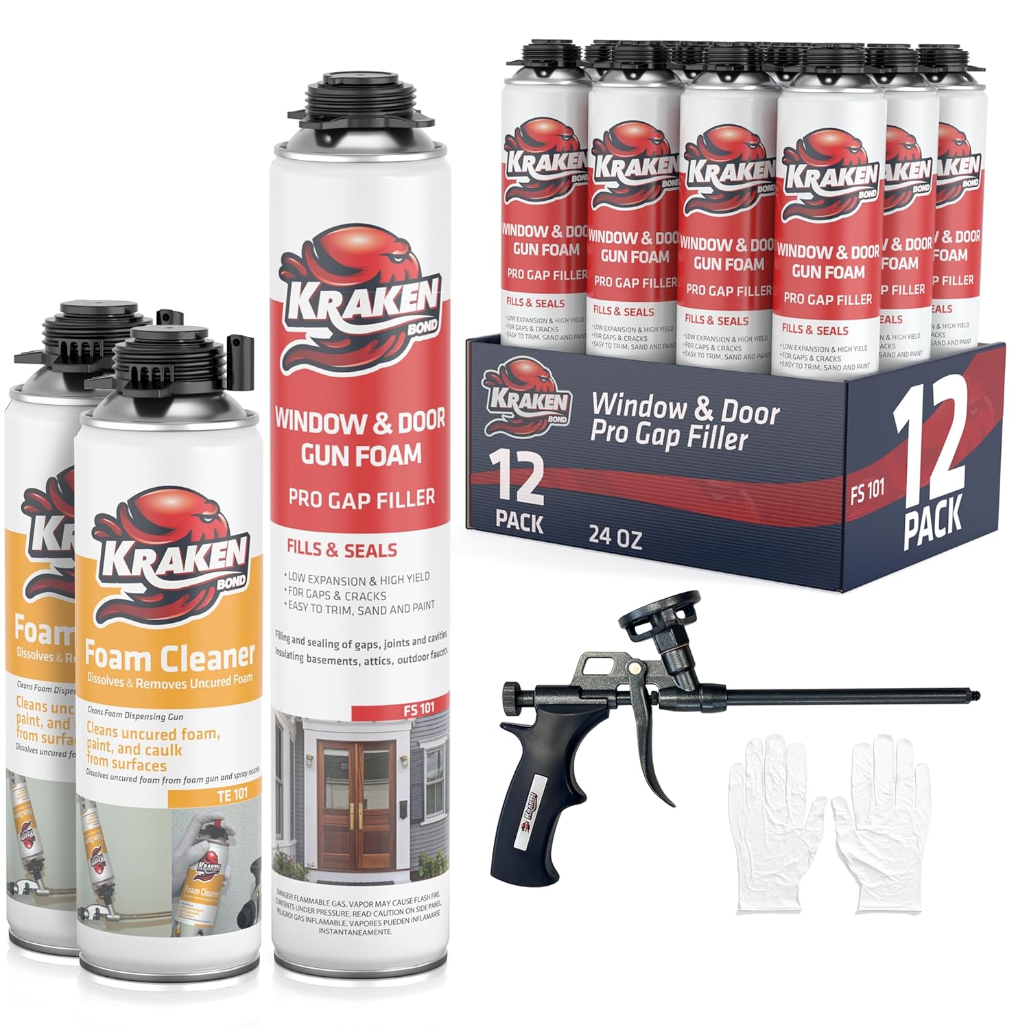 Kraken Bond Expanding Foam Sealant for Windows and Doors