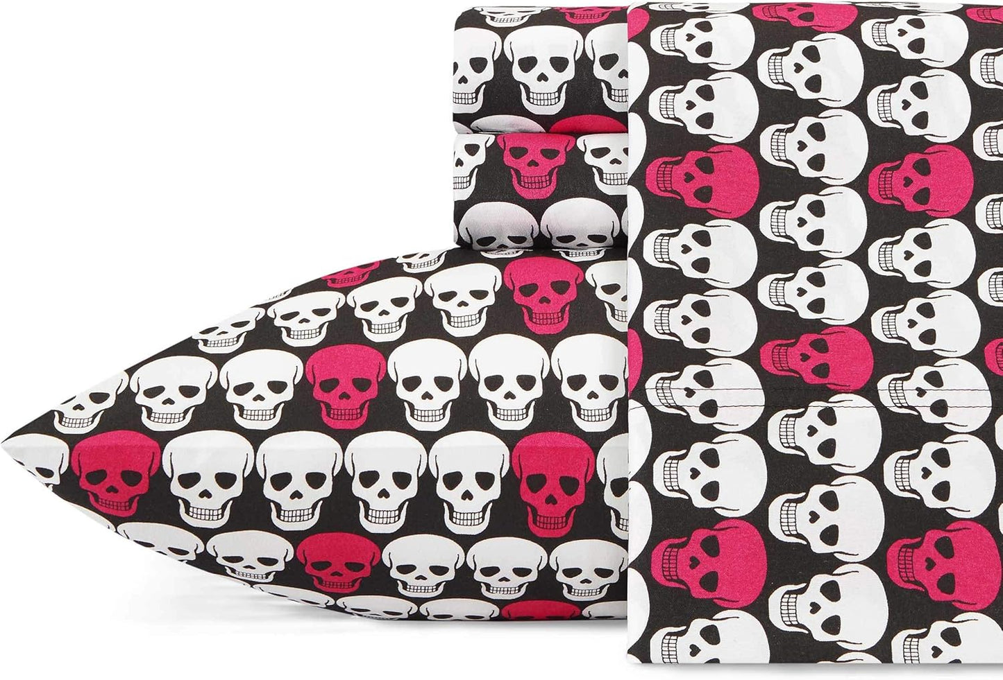 Betsey Johnson Skulls Microfiber Pink 4 Piece Sheet Set Review