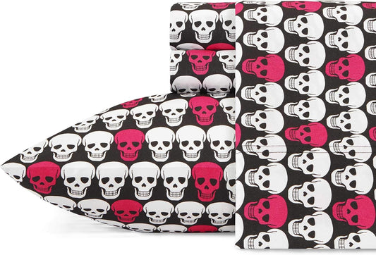 Betsey Johnson Skulls Microfiber Pink 4 Piece Sheet Set Review